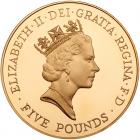 Great Britain. Five Pounds, ND (1996) Choice Brilliant Proof