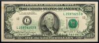 Three unusually nice 1990 $100 Offset Error Notes
