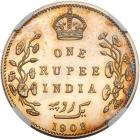 British India. Restrike Proof Rupee, 1908-B NGC Proof 64 - 2