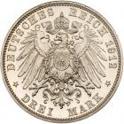 German States: Lubeck. 3 Mark, 1912-A NGC PF64 CAM - 2