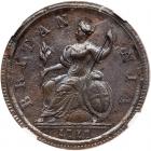 Great Britain. Halfpenny, 1717 NGC MS64 BR - 2