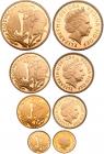 Great Britain. First Strike Gold Set: 2 Pounds, Sovereign, Half Sovereign and Quarter Sovereign, 2012