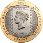 Isle of Man. 'Penny Black' 2 Crown, 1990 NGC Gem Proof - 2