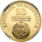 Cape Verde. 10 Escudos, 1985 NGC Proof 64