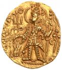 Kushan Empire. Vasudeva II. Gold Dinar (7.83 g), ca. AD 267-300 Nearly Mint Stat - 2