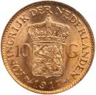 Netherlands. 10 Gulden, 1917 PCGS MS67 - 2