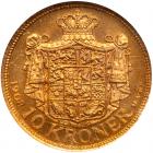 Denmark. 10 Kroner, 1908-VBP NGC MS65 - 2