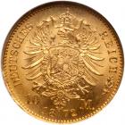 German States: Prussia. 10 Marks, 1872-A NGC MS67 - 2