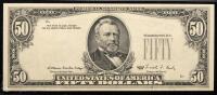 Rare Small Head $50 FRN with 3rd overprint on back