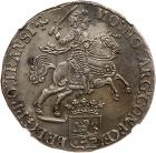 Netherlands: Overijssel. Ducaton (Silver Rider), 1734 NGC About Unc