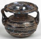 Roman Judea, 3rd-4th Century AD, Wide-Mouthed Glass Jar with Trailed Thread Decoration