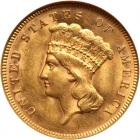 1878 $3 Gold NGC MS62