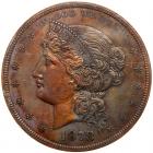 1878 Pattern Dollar. Copper, reeded edge. Judd-1555. Pollock-1734. Rarity 7