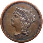 1854 Pattern Cent. Bronze, plain edge. Judd-161. Pollock-187. Rarity 4