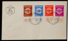 1951 5p-40p Officials Tab Single Complete Set On FDC (x3) (Sc O1-O4)