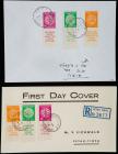 1948, 3m-10m First Coins, Rouletted, Tab FDC (x2) (Sc 1a-3b)