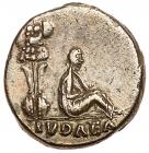 Judaea Capta Coinage. Vespasian. Silver Denarius (3.33 g), AD 69-79 Choice VF - 2