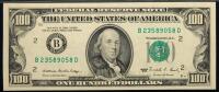 $100 1988 and $100 1990 FRNs with partial obstructions on each back