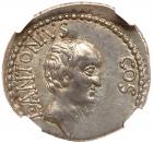 Mark Antony & Lucius Antony. Silver Denarius (3.77 g), 41 BC - 2