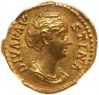 Diva Faustina I. Gold Aureus (7.29 g), died AD 140/1