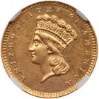 1860-S $1 Gold Indian, NGC graded AU Details, Improperly Cleaned