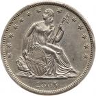 1865-S Liberty Seated 50C, PCGS graded UNC Details, Cleaning.