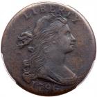 1796 NC-3 R6 Draped Bust, Reverse of 1797, PCGS Genuine, VF Details, Environmental Damage