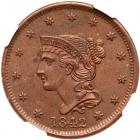 1842 N-8 R1 Large Date NGC graded MS64 Brown, CAC Approved