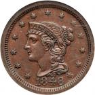 1848 N-16 R2 Repunched 84 NGC graded MS63 Brown