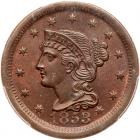 1853 N-28 R3+ PCGS graded MS65 Brown