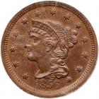 1856 N-1 R1 Italic 5 PCGS graded MS63 Brown, CAC Approved