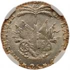 Haiti. 25 Centimes, AN 14 (1817) NGC MS63 - 2