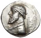 Parthian Kingdom. Mithradates II. Silver Drachm (3.87 g), 121-91 BC EF