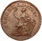 1723 Wood's Hibernia Farthing. DEI GRATIA REX PCGS MS63 BR - 2