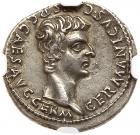 Gaius Caligula, with Germanicus. Silver Denarius (3.53 g), AD 37-41 - 2