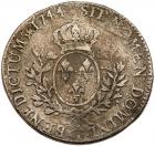 France. Ecu aux Bandeau, 1744-T (Nantes mint) VF - 2