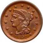 1851 N-17 R2 ANACS graded MS62 Brown