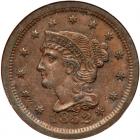 1852 N-3 R1 NGC graded MS63 Brown