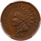 1873 Indian Head 1C. Open 3 PCGS AU55