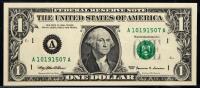 15 A-A block $1 1999 FRNs with "A" Seal over inked