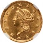 1854 $1 Gold Liberty NGC MS61