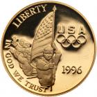 1996-W 100th Olympics Flag Bearer $5 Gold UNC Coin