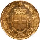 Italy. 20 Lire, 1882-R NGC Unc - 2