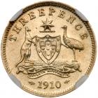 Australia. Threepence, 1910 NGC MS64 - 2