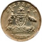 Australia. Sixpence, 1928 NGC MS62 - 2