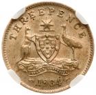 Australia. Threepence, 1934 NGC MS62 - 2