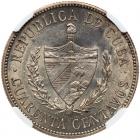 Cuba. 40 Centavos, 1915 NGC AU58 - 2