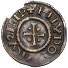 France -Carolingian. Silver Denier, ND VF - 2