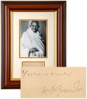 Gandhi, Mohandas K. "Mahatma" - Sentiment and Signature