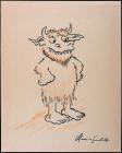 Sendak, Maurice; Outstanding Original Illustration Signed. Where The Wild Things Are